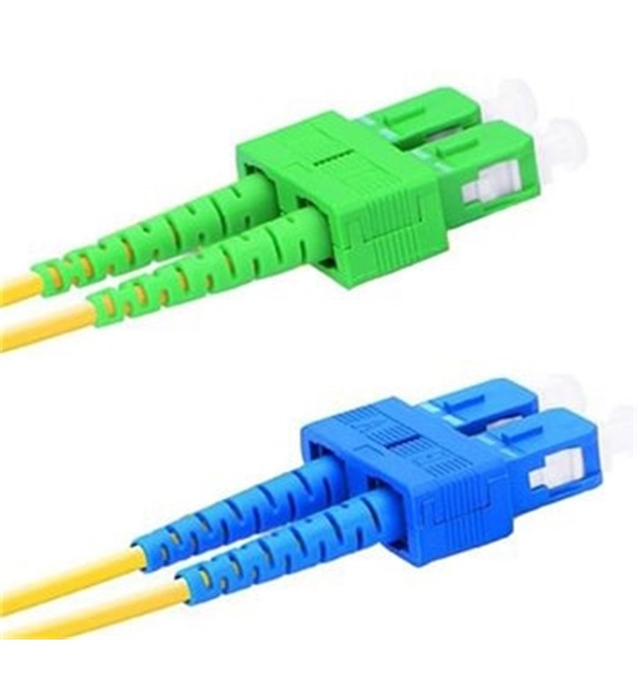 SC APC - SC UPC Fiber Patch Cord Single Mode Duplex